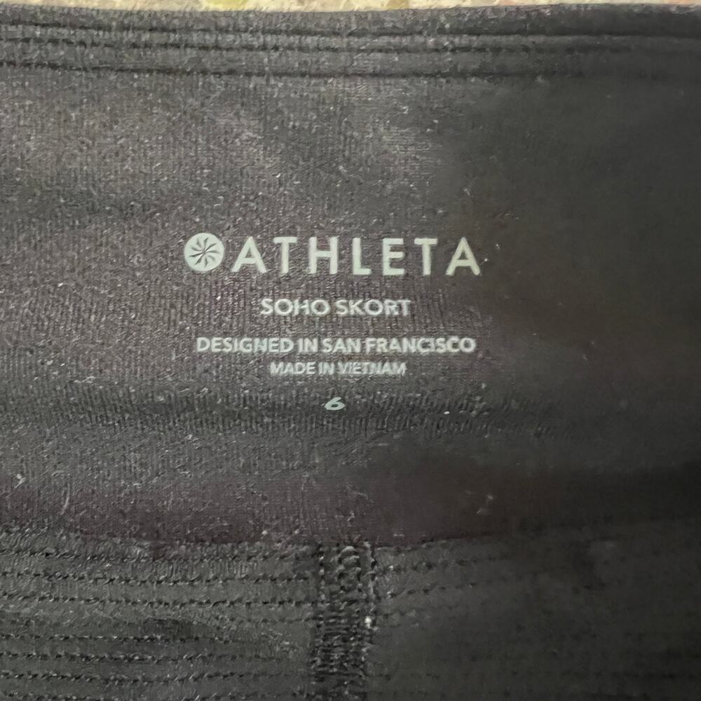 Athleta Soho Skort Black Athletic Skirt Built In Shorts Size 6 - Picture 4 of 15